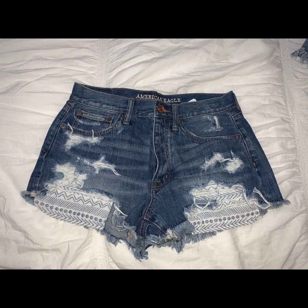 Vintage hi-rise festival jean shorts